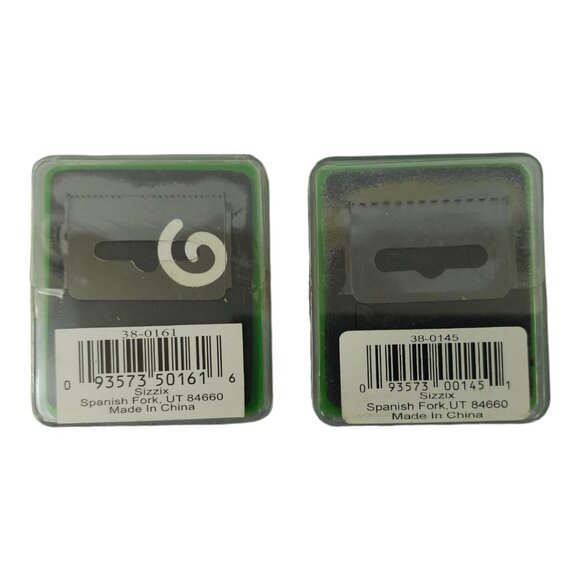 Sizzix Originals Small Green Die Lot 38-0161 Swirl 38-0145 Photo Corner Crafting - Picture 2 of 10